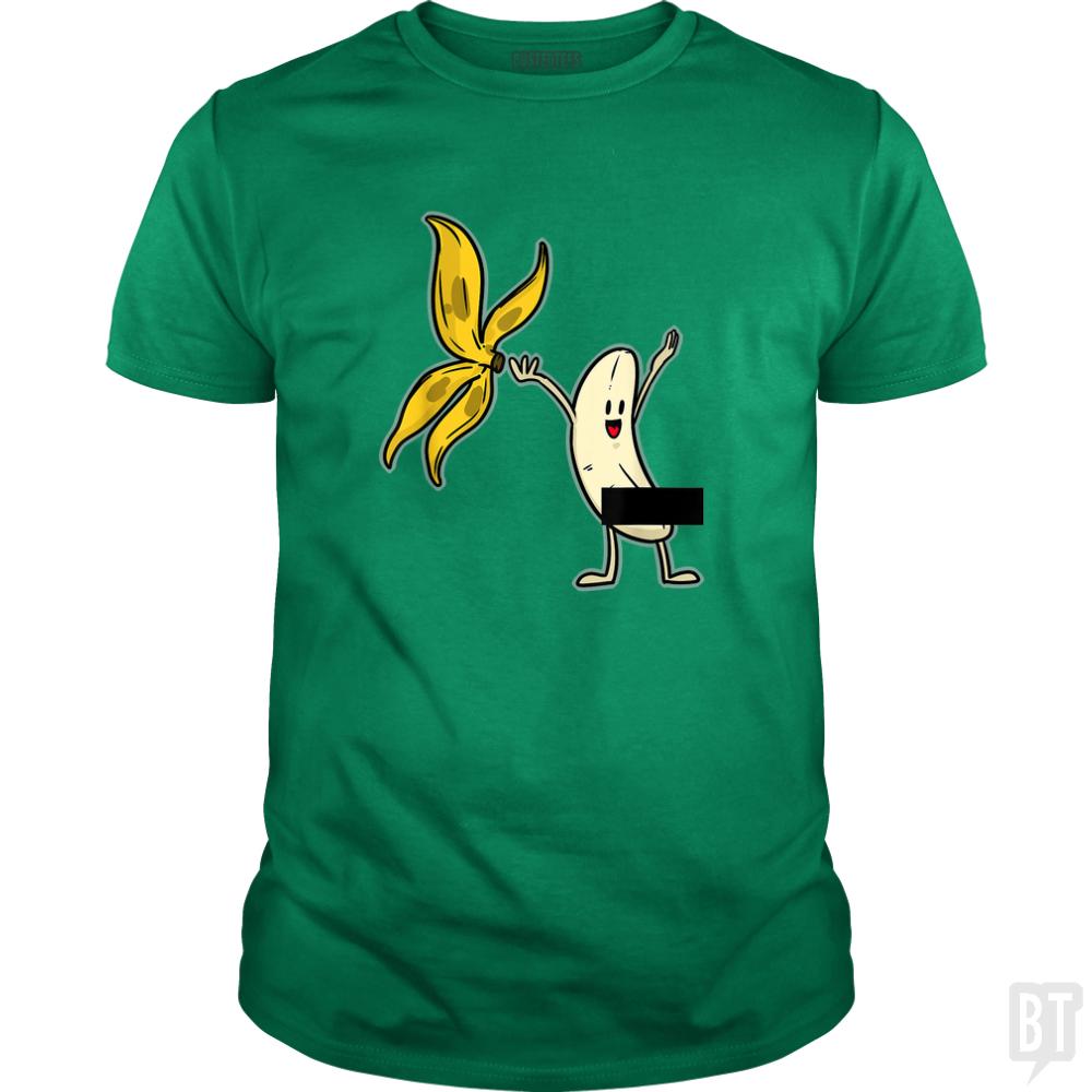 Banana Striptease Censored Naked Funny Adult | BustedTees.com