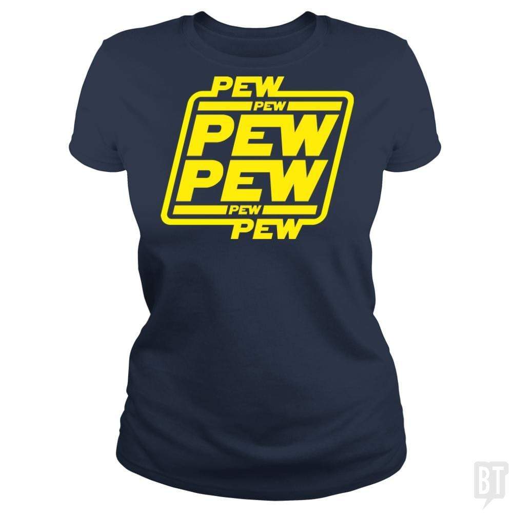 Buy this Pew Pew Funny Gun shooting t-shirt From Teez. –