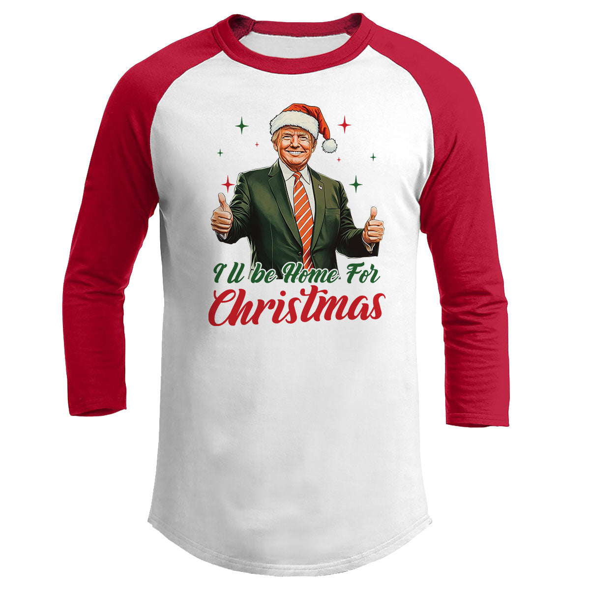 I'll Be Home For Christmas Raglan Tee