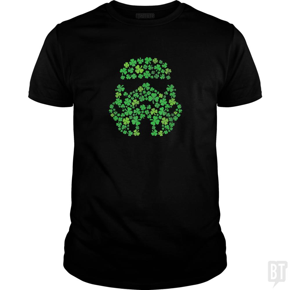 Stormtroopers Green Shamrocks St. Patricks Day - BustedTees.com