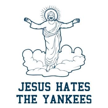 Better Than Pants Jesus Hates The Yankees T-Shirt Tan