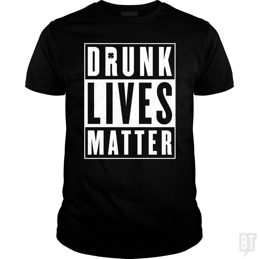 SunFrog-Busted Funky Hippo Classic Guys / Unisex Tee / Black / S Drunk Lives Matter