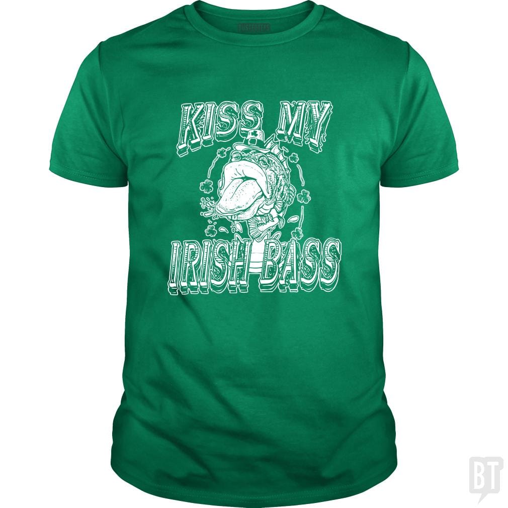 SunFrog-Busted MudgeWare Classic Guys / Unisex Tee / Irish Green / S Kiss My Irish Bass W