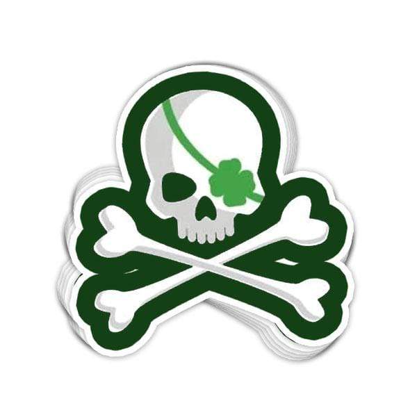 SunFrog-Busted Stickers Irish Pirate Vinyl Sticker