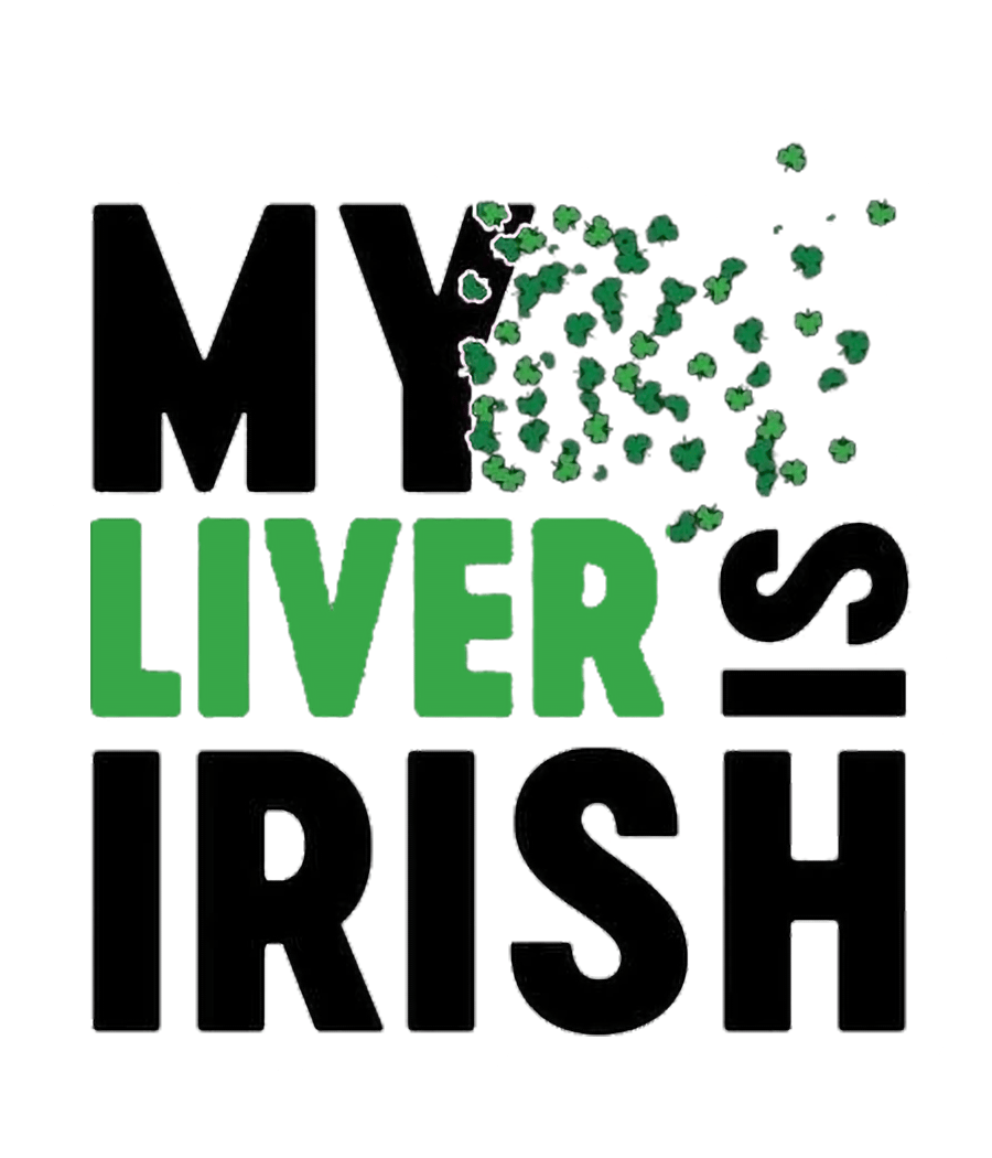 SunFrog-Busted Stickers My Liver is Irish Vinyl Sticker