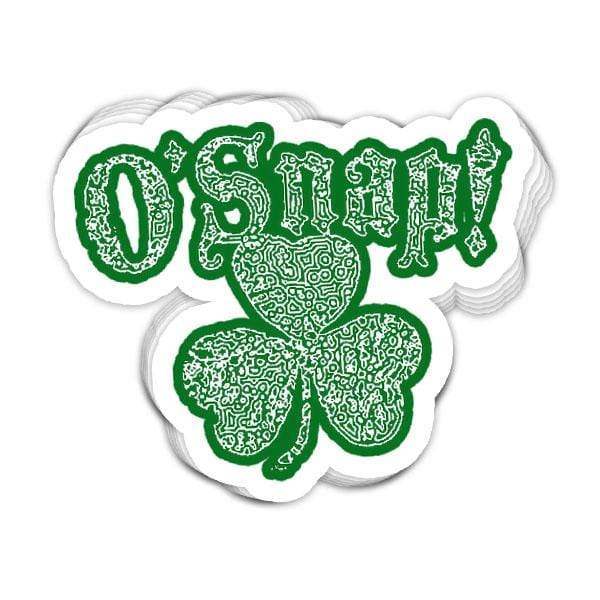 SunFrog-Busted Stickers O'Snap Irish Shamrock Vinyl Sticker